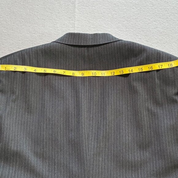 Burberrys Blazer Suit Jacket Sport Coat Gray Pinstripe Size 40R - Picture 16 of 16